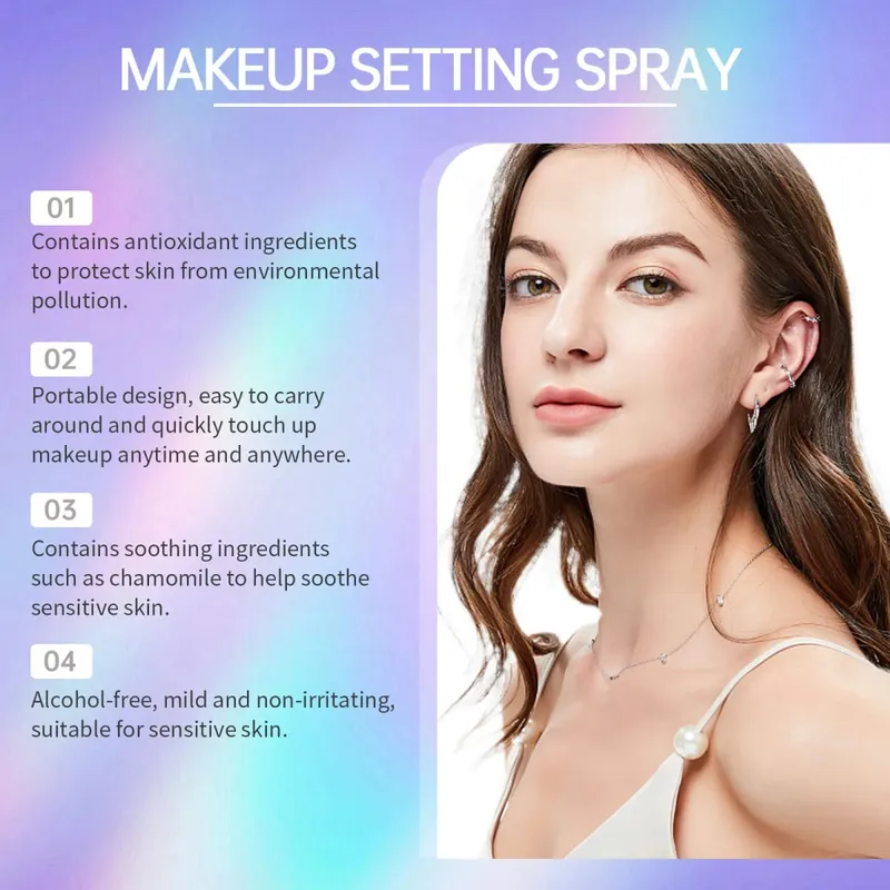 Jaysuing Makeup Setting Spray Lasting Makeup Hold Oil Control Quickly Drying Brighten Skin Tone Natural Lock Makeup Fixer Spray