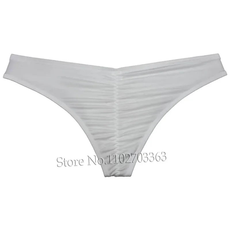 Men's Bikini Briefs Triangle Underwear Pucker Back Micro Briefs Elastic Shiny Summer Low Rise Beach Briefs Sexy Silky Smooth