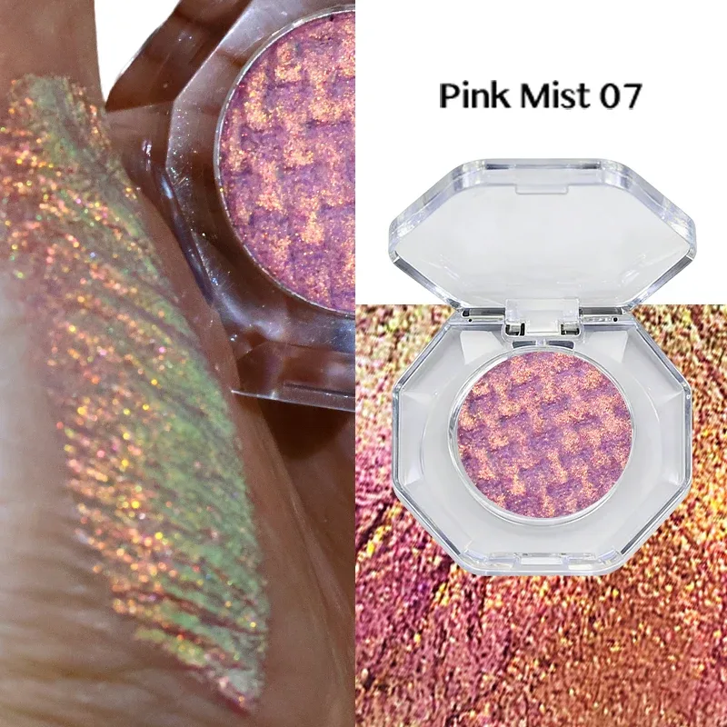 Alluring Chameleon Wet Eyeshadow Palette 26mm Glitter Luminous Metallic Highly Pigmented Multichrome Eyeshadow Aurora Fair