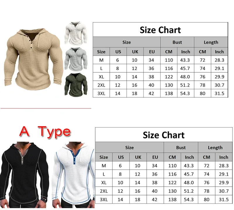 T-shirt à manches longues pour hommes, couleur unie, coupe cintrée, à capuche, respirant, haut de sport, en coton gaufré, décontracté, printemps