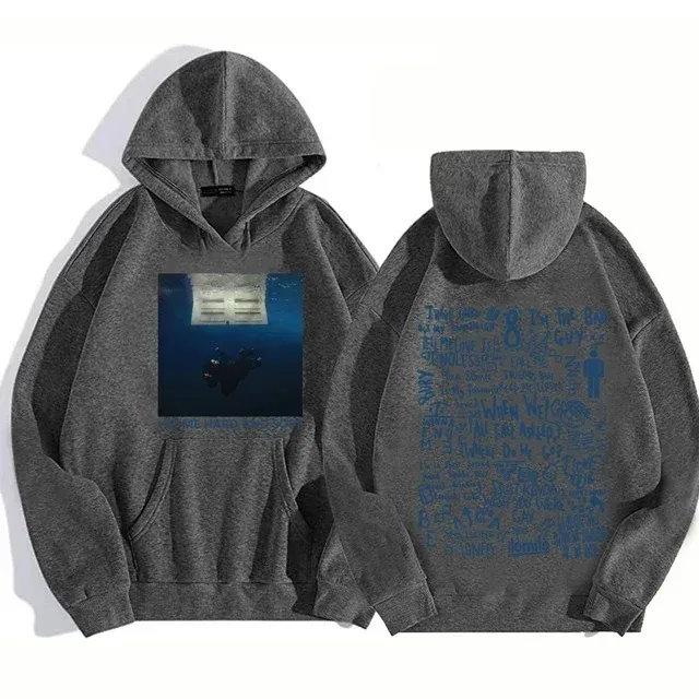 Hit Me Hard and Soft Tour Sudadera con capucha Billie pulóver hombres cantante estampado gráfico Otoño Invierno sudaderas de lana para Fans