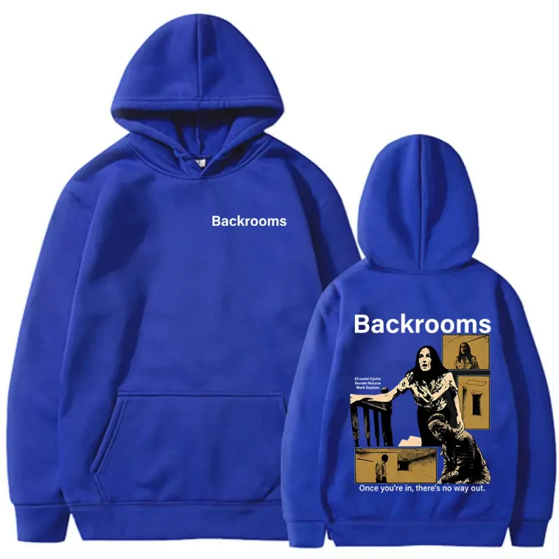 Horror Movie Backrooms Clark Mary Klein Hoodies Men's Women Clothing Casual Oversized Long Sleeves Hooded Sweatshirts Streetwear