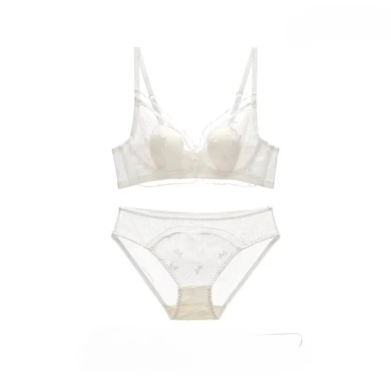 Cute Japanese Style Bunny Ears Bra Set Ultra-Thin Small Bust Enhancer Support Large Bust Anti-Sagging Comfort Lingerie For Women — image 2