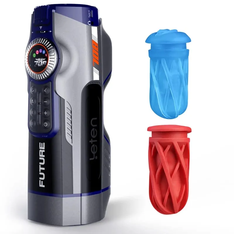 Leten 708-III Vibrador Silencioso Aquecimento Gemendo Carregamento USB Automático Telescópico Masculino Masturbação Vagina Buceta Brinquedos Sexuais para Homens