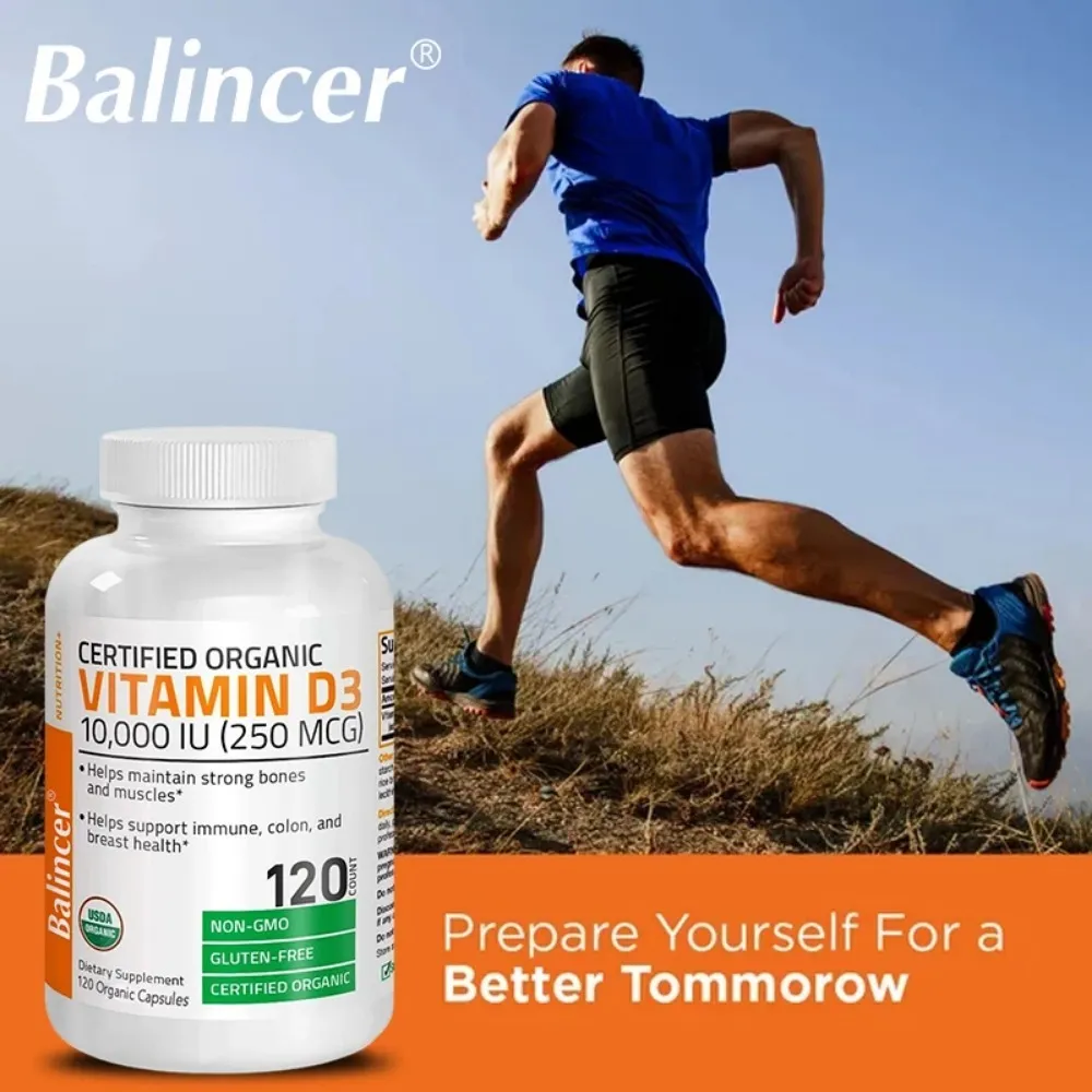 Vitamin D3 - Promotes Healthy Muscle Function and Immune Support Strong Bones and Nervous System Health 120 Capsules
