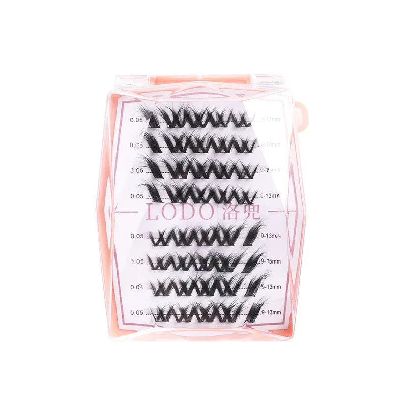 Nova mix 8dfluffy único cluster extensão de cílios segmentado natural vison gato efeito olho maquiagem cílios individuais cílios postiços