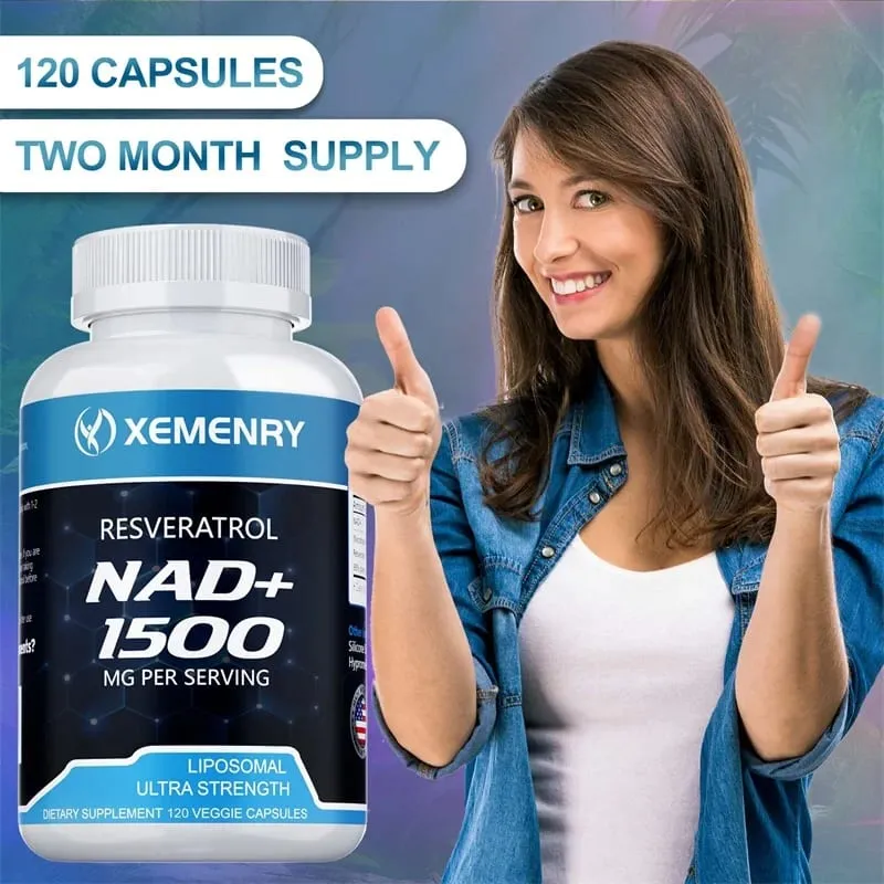 NAD+ and Resveratrol Supplement - Supports Cell Health DNA Repair Improves Natural Energy Cell Metabolism Anti-Aging Support — image 5