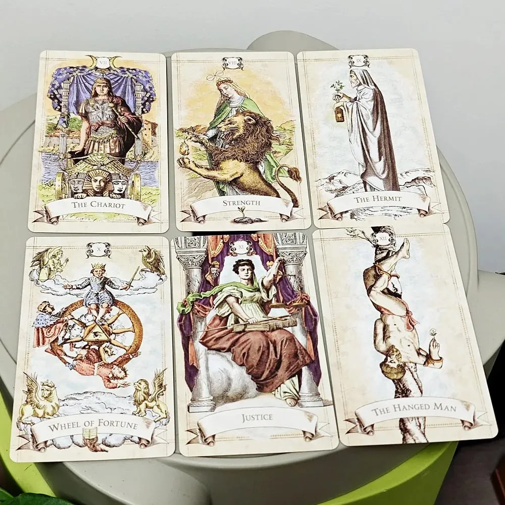Old Style Tarot Deck Double-sided Embossed 79 Pcs Vintage Illustrations Highlight Clear Symbolism Packed In Rigid Box 12*7cm — image 3