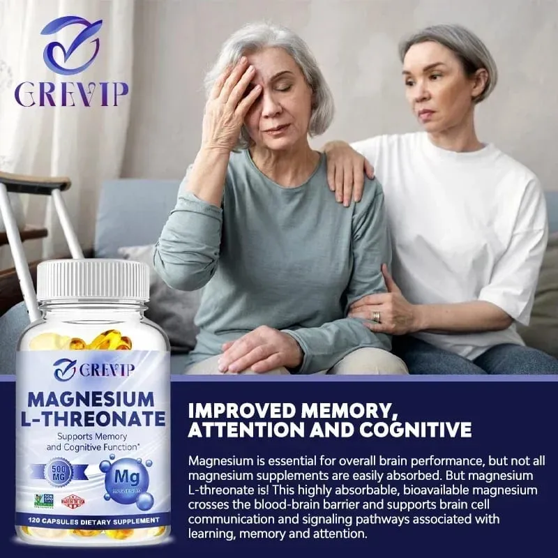 Magnesium L-Threonate - Improve Memory Cognition Stress Relief and Sleep Quality