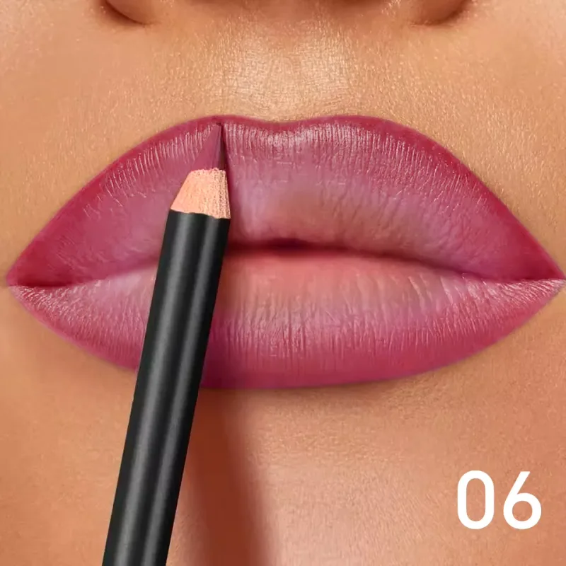 6-Color Waterproof Matte Lip Liner - Long-Lasting Non-Transfer Formula Matte Finish 6 Versatile Shades