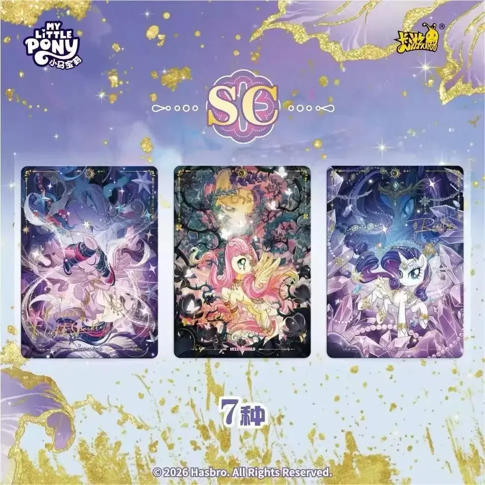 Genuine My Little Pony Card Friendship Eternal Card Radiant Moon Pack Gilded Flash Cards Anime Collection Card Toys Gift