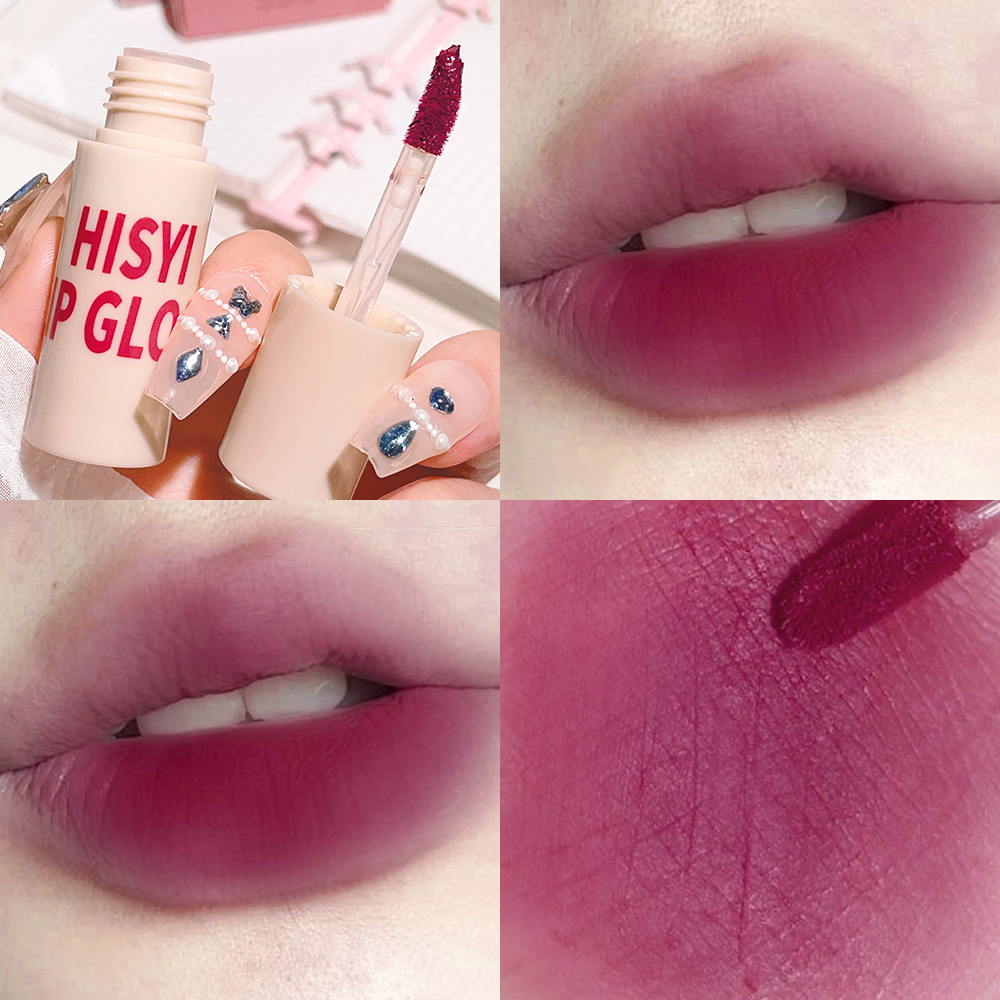 6 Colors Matte Velvet Lip Glaze Natural Long-Lasting Highly Pigmented Lipstick Portable Matte Finish Universal Lip Glaze Makeu