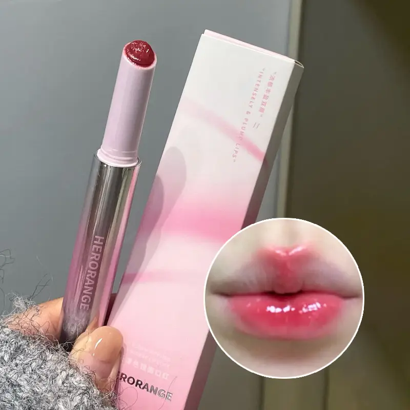 Rose Pink Solid Lip Gloss Mirror Lips Plumping Moisturizing Lipstick Nourishing Water Light Lip Tint Red Lip Glaze Korean Makeup
