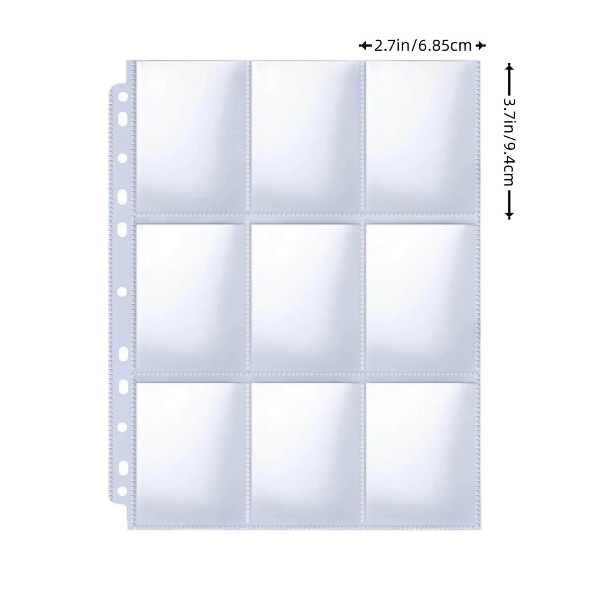 1800 Pockets 11-Ring Binder Double-Sided Trading Card Pages Sleeves 9-Pocket Clear Plastic Game Card — image 2