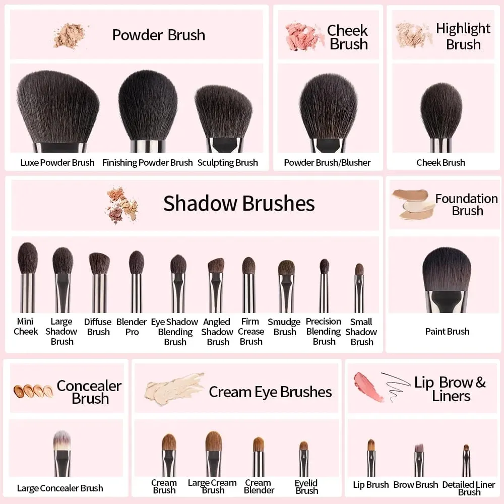 OVW Make up Brushes Set Professional Makeup Brush for Foundation Face Eyeshadow Makeup XQ3-24 — image 5