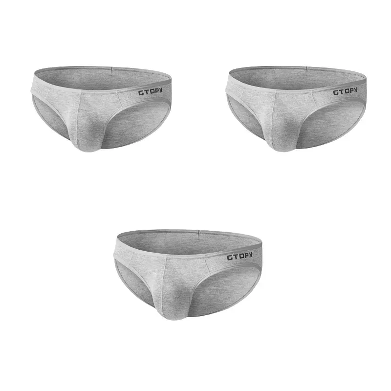 3Pack Mens Underpants Low Waist Briefs U Convex Bag Moisture-wicking Comfortable Sexy Mens Bikini — image 10
