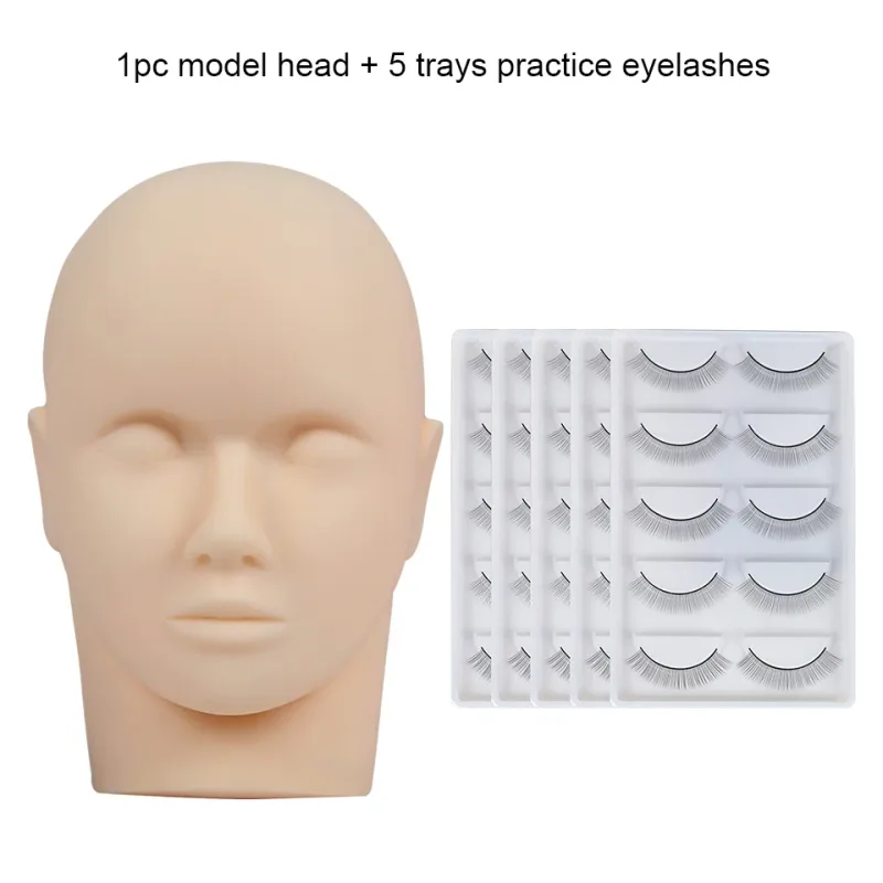Wholsale Price Practice Lashing Eyelashes Mannequin Head Beginner Training Set Cosmetics Eye Lash Extension Supplies Mannequin