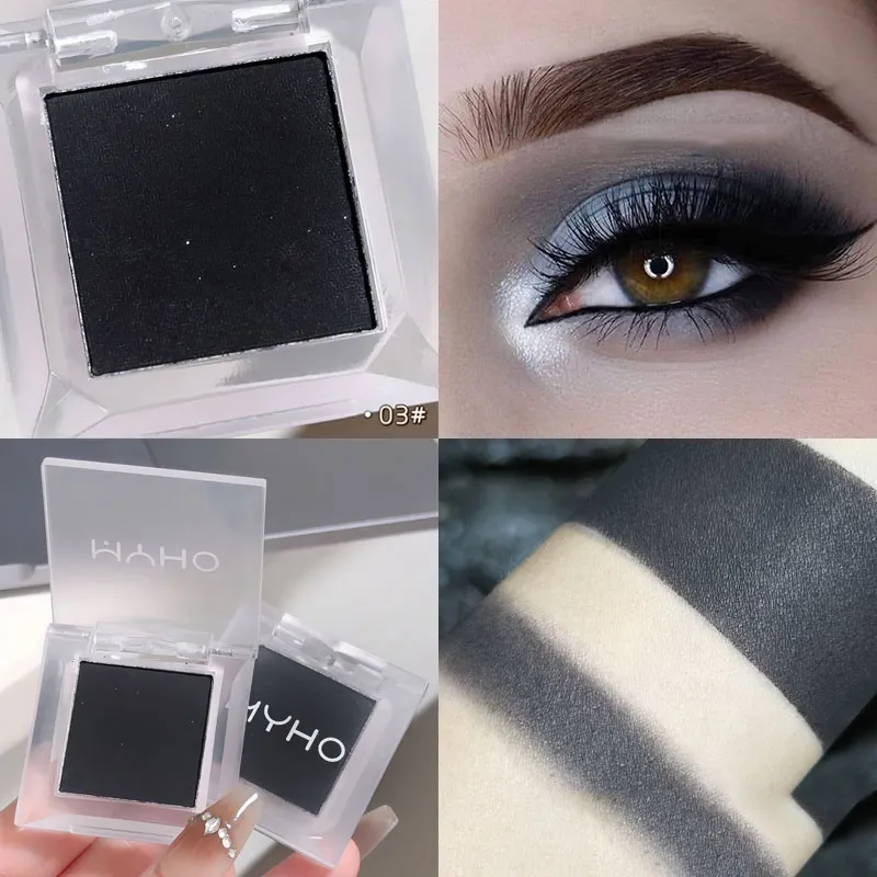 1Pcs Monochrome Matte Highlight Smoked Eye Shadow Plate Powder Is Delicate and Durable Naturally Brightening Dopamine Eye Shado