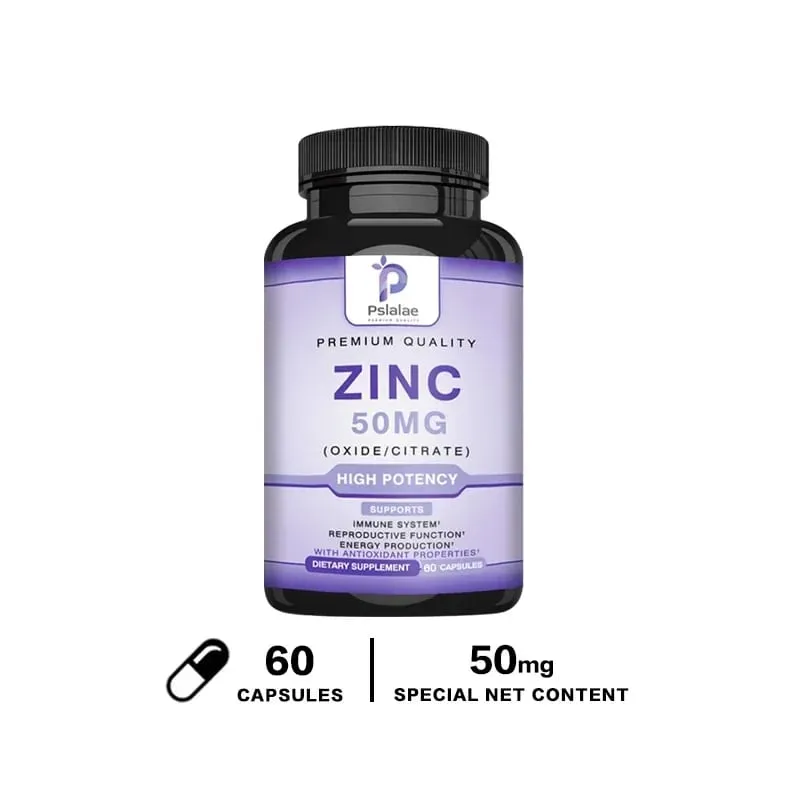 Zinc Supplements - Promotes Energy Production Supports Immune System and Overall Health
