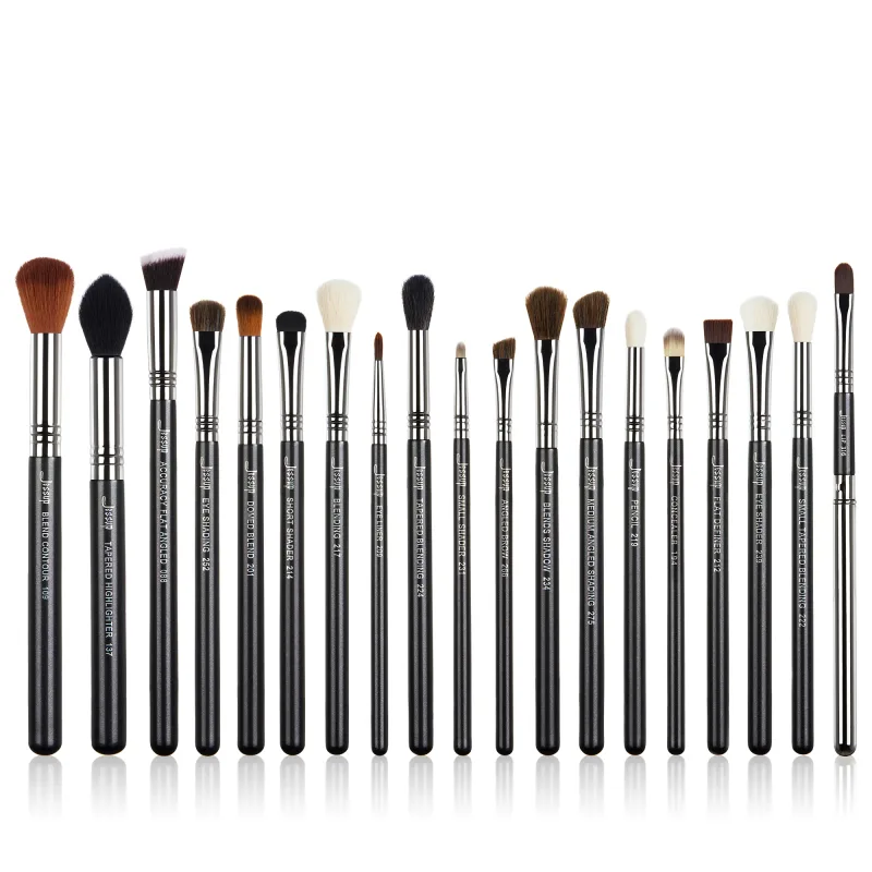 Jessup Eyebrow brushes set 3pcs Pro eyebrow brush synthetic brow sculpt/slim flat angled brows brush/precision definer T326