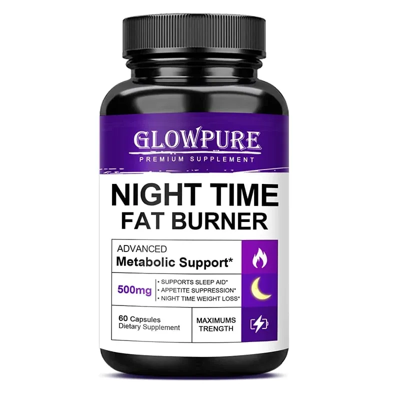Slimming Capsule Night Time Fat Burner for Weight Loss Boost Metabolism Suppress Appetite Diet，Healthy Weight Management
