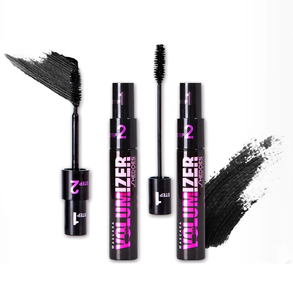 2 In 1 Long Curled Thick Mascara Silica Gel Brush Lengthening Volume Waterproof Lasting Eyelash Mascara Beauty Eyes Cosmetics — image 4