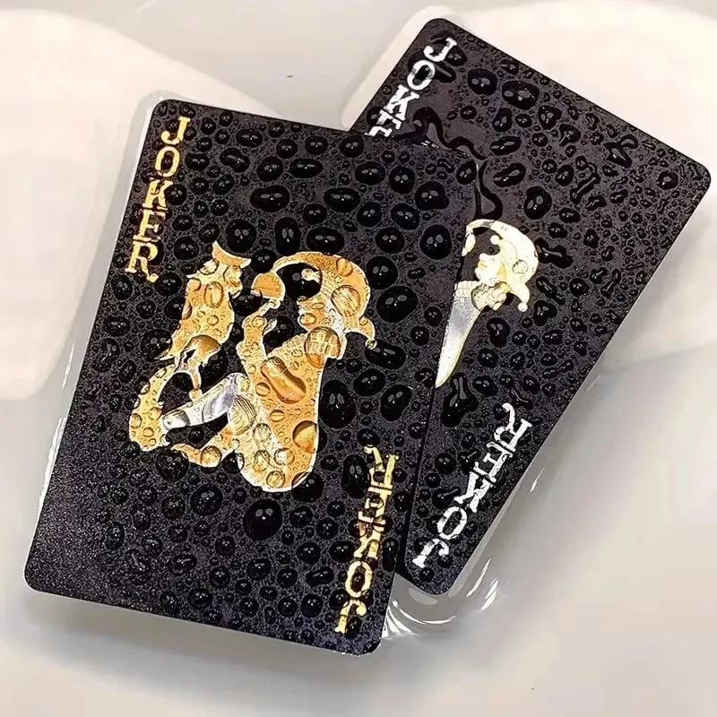 Color Black Gold Silvery Playing Card Game Card Group Waterproof Poker Suit Magic Dmagic Package Board Game Gift Collection