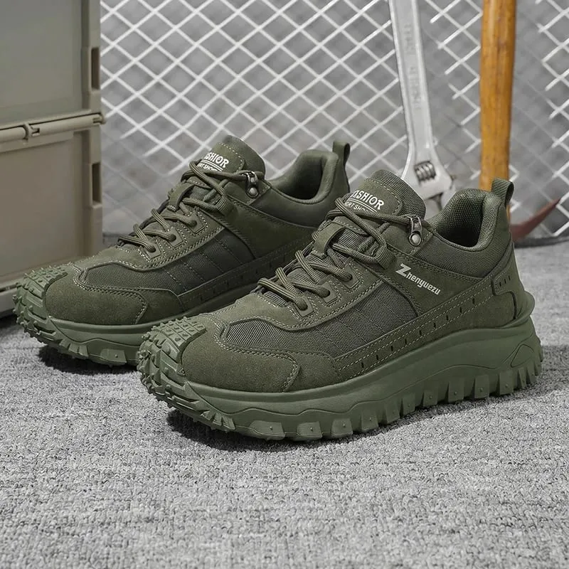 Outdoor Casual Sneakers for Men Thick Bottom Durable Comfortable Lining for Hiking Camping Daily Outing — image 4