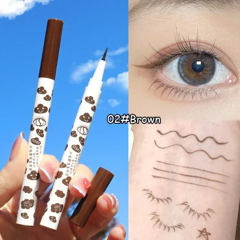 Ultra-thin Natural Matte Liquid Eyeliner Pen Waterproof Quick Dry Lower Eyelash Silkworm Pen High Pigment Smooth Eye Makeup Tool — image 9