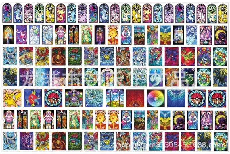 Pokemon Acrylic DIY Dán Cường Lực Kawaii Mặt Dây Chuyền Hình Đặc Biệt Cắt Anime Hoạt Hình In 2 Mặt Móc Khóa Kẹp Tóc Chất Liệu