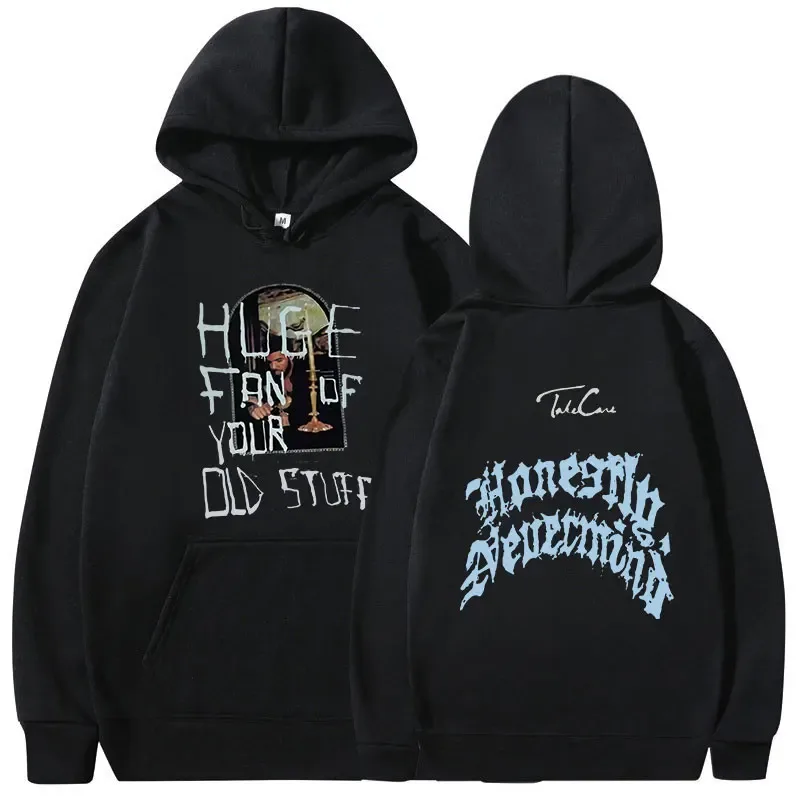Rapper Drake Music Album Cover Graphic Hoodies Men's Fashion Hip Hop Vintage Sweatshirts Autumn/Winter Fleece Warm Pullovers Y2k