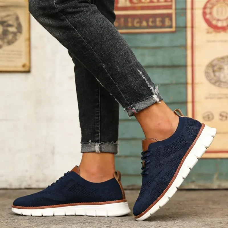 Outdoor Men Causal Sneakers Lightweight Breathable Mesh Soft Sold Walking Shoes Comfortable Shock-absorbing Trendy Shoes for Men — image 4