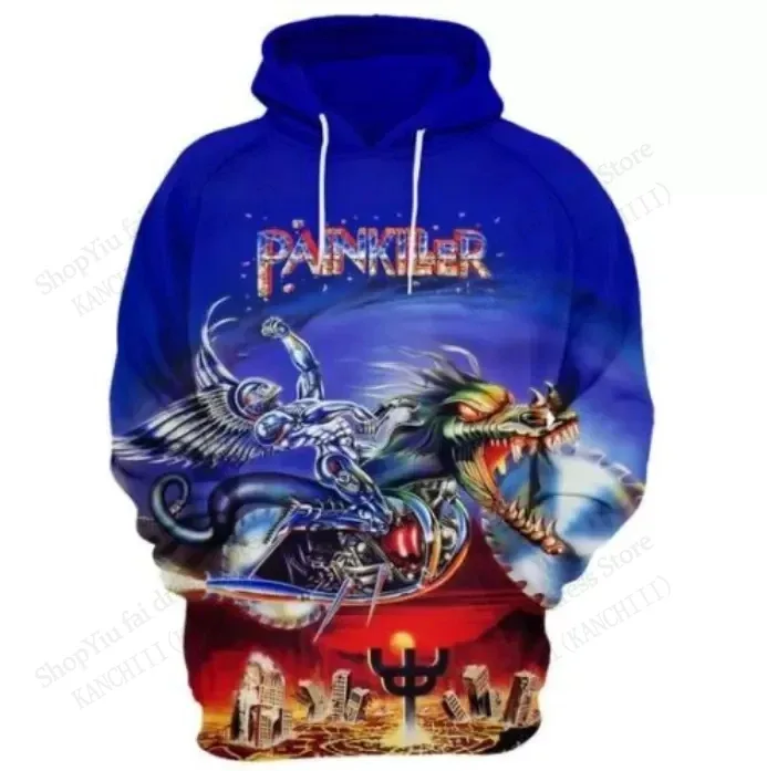 Men Hoodies Rock Judas Priest Band 3d Print Graphic Hoodie Men Women Fashion Oversized Hoodies Sweatshirt Coat Unisex Jackets