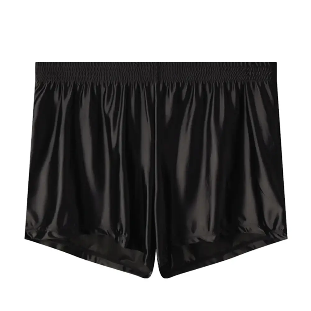 1 pz Uomini di Seta del Ghiaccio Liscia Solido Boxer Mutandine L-3XL di Grandi Dimensioni Allentato Degli Indumenti Da Notte Della Biancheria Intima Tronchi Senza Soluzione di Continuità Comodi Indumenti Da Notte