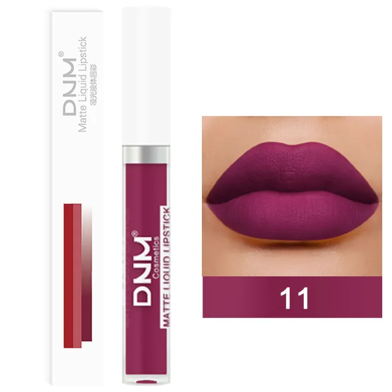 DNM 19 Color Matte Velvet Liquid Lipstick Waterproof Lasting Not Easy To Fade Lipgloss Makeup Purple Red Nude Lip Tint Cosmetics