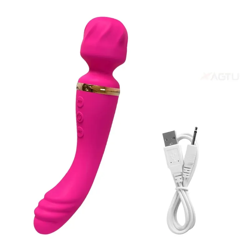 2 σε 1 AV Wand Vibrator για γυναίκες Clit G-Spot Stimulator Θηλές Μασάζ στήθους Γυναικείο σεξουαλικό παιχνίδι για γυναίκες