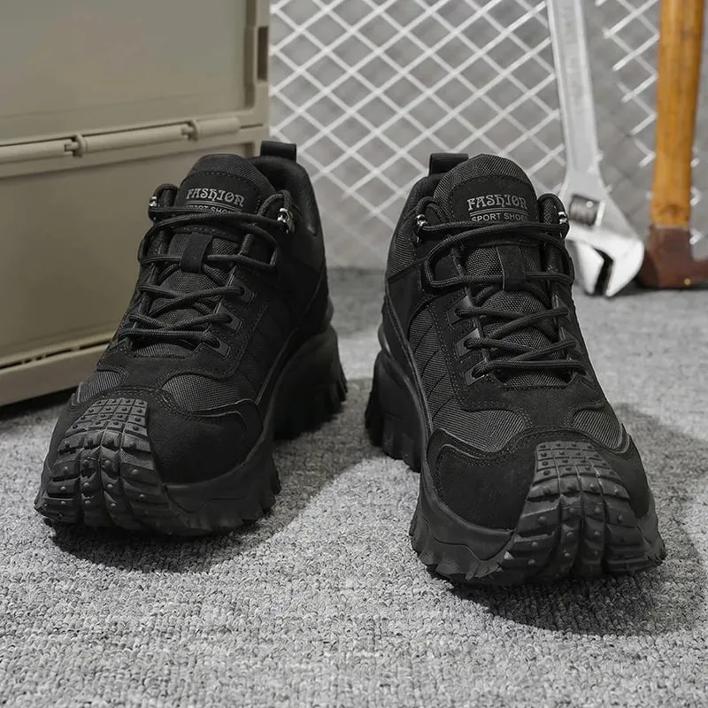 Outdoor Casual Sneakers for Men Thick Bottom Durable Comfortable Lining for Hiking Camping Daily Outing