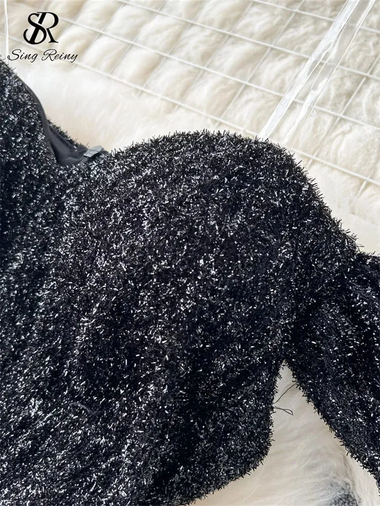 High Quality Cake Dress Fashion Strap Sequin Pachwork Mesh Design Women Temperament Sleeveless Autumn Shiny Long Dress