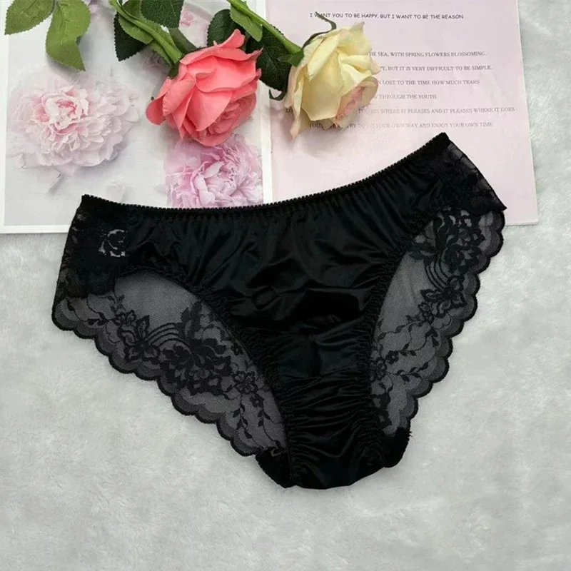 Cuecas sissy masculinas, cuecas de biquíni, lingerie com acabamento em renda, roupa íntima gay masculina crossdress, roupa íntima sexy para homens