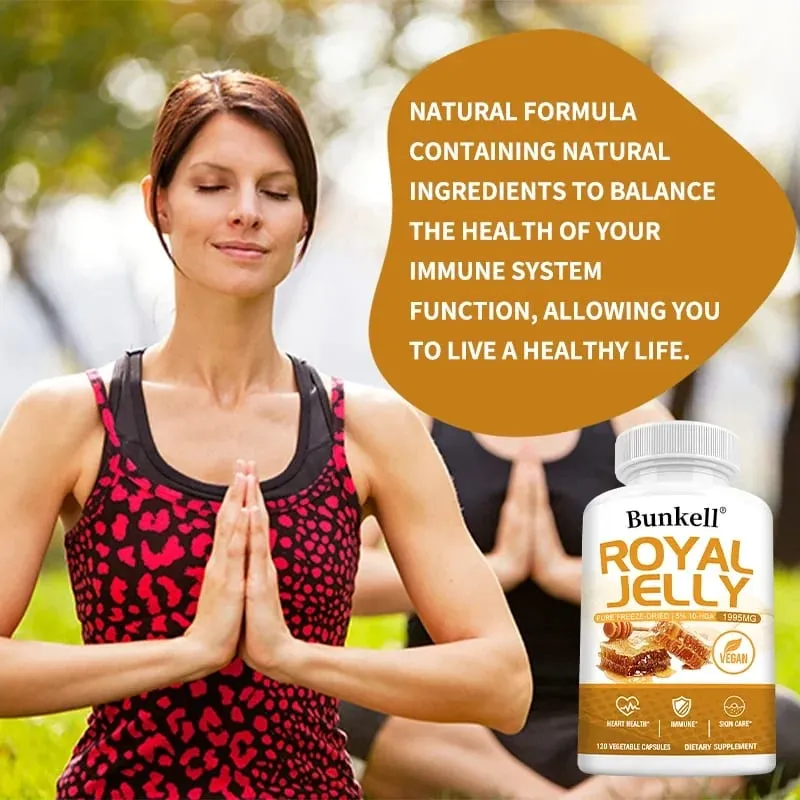 Royal Jelly 1995 Mg - Joint Support Antioxidant Supports Immune System Cardiovascular Health - Non-GMO Gluten-Free Formula