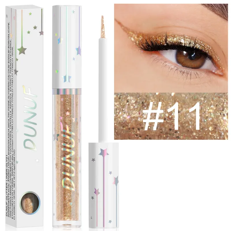 Diamond Blue Sequins Eyeliner Glitter Shiny Brighten Lying Silkworm Makeup Highlight Liquid Eye Liners Pigment Green Silver Gold