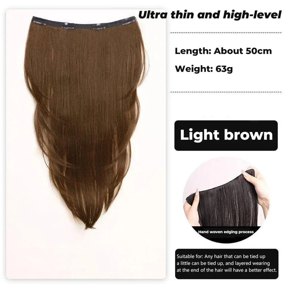 Synthetic Wig One-piece Straight Wig Layered Extension Wig Korean Fluffy Hair Piece Extension Wig For Women Christmas New Year