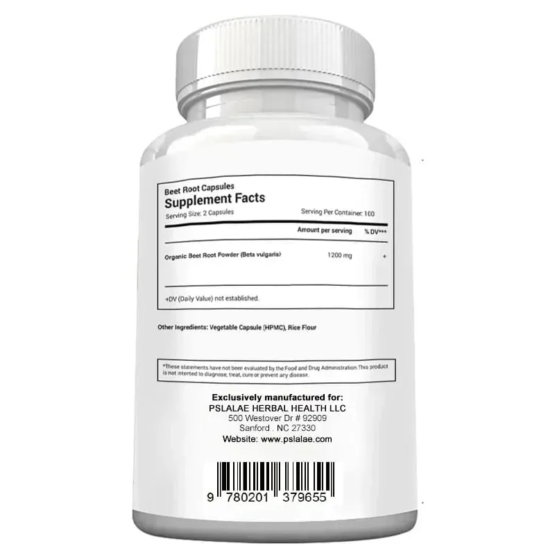 Beetroot Capsules - Helps Relieve Fatigue Promotes Heart and Cardiovascular Health Improves Human Immunity Non-GMO — image 2