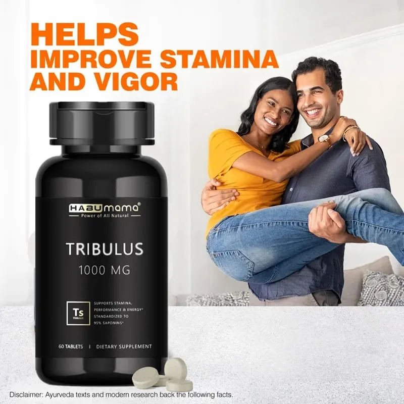 Tribulus Terrestris 1000mg Extract Powder 60 Tablets- Male Enhancing Supplement Stamina & Fast Acting Performance