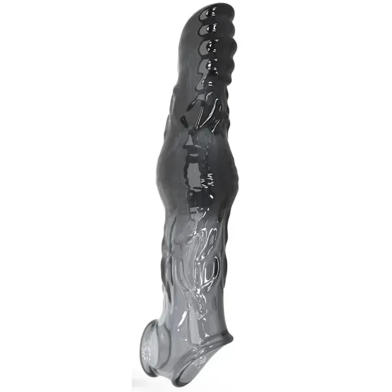 Penis Extension Sleeve Soft Delayed Ejaculation Condoms Beast Penis Extender Dick Sleeve Adult Sex Toys For Men Massage Vagina