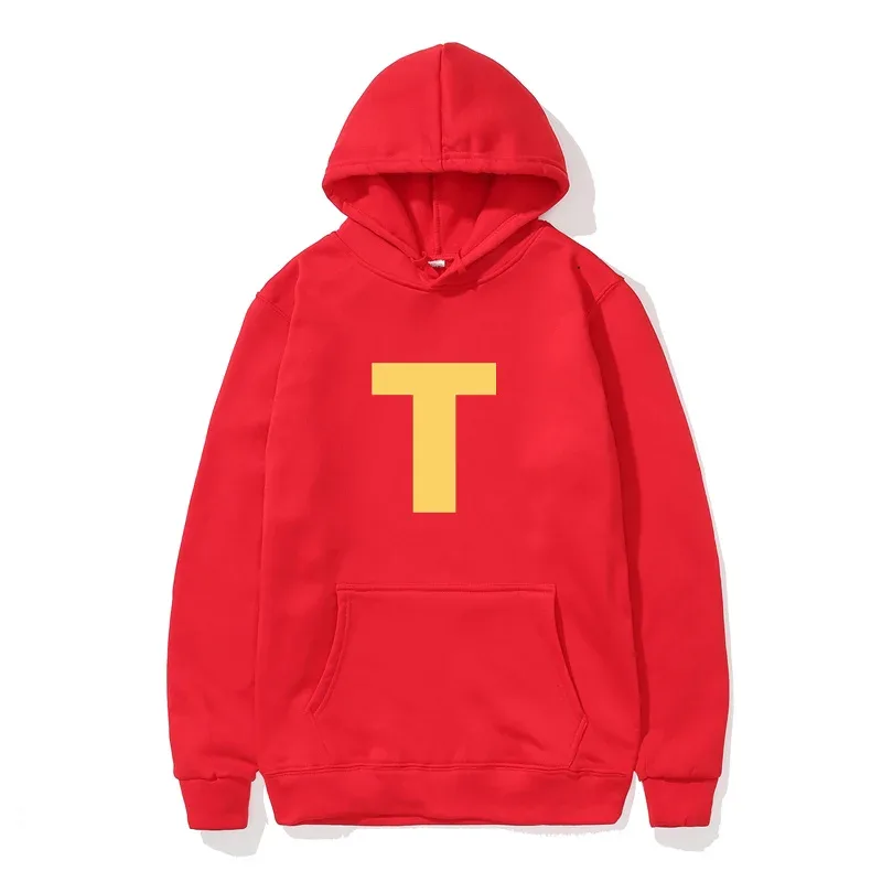 Autumn Winter Cartoon Character Print Men's Hoodies Alvin And The Chipmunks Pullover Fashion Solid English Sweatshirt Streetwear — image 10