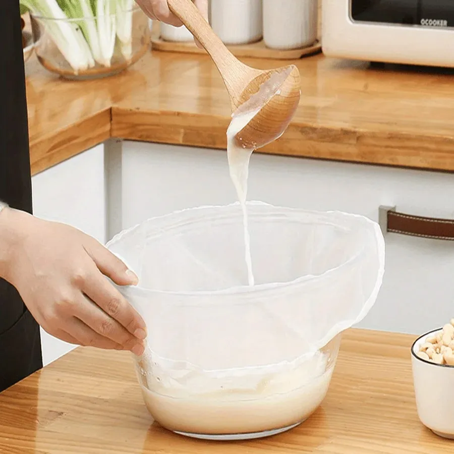 Reusable Cheese Cloth Bags-Fine Mesh Strainer for Yogurt Juice Coffee-Food-Safe Gauze Filtering Bags-Kitchen Cooking Accessory — image 7