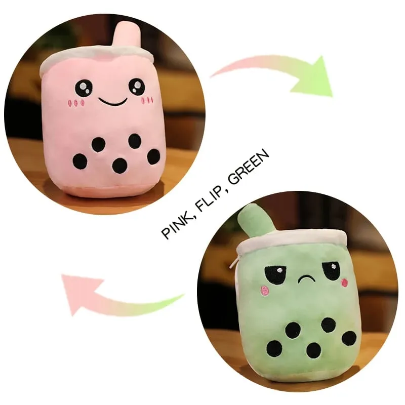 Kawaii Milk Tea Cup Plush Pillow 23cm Stuffed Food Fruit Boba Doll Ultrasoft Stuffed Plush Tea Shop Kids Toys Birthday Gift