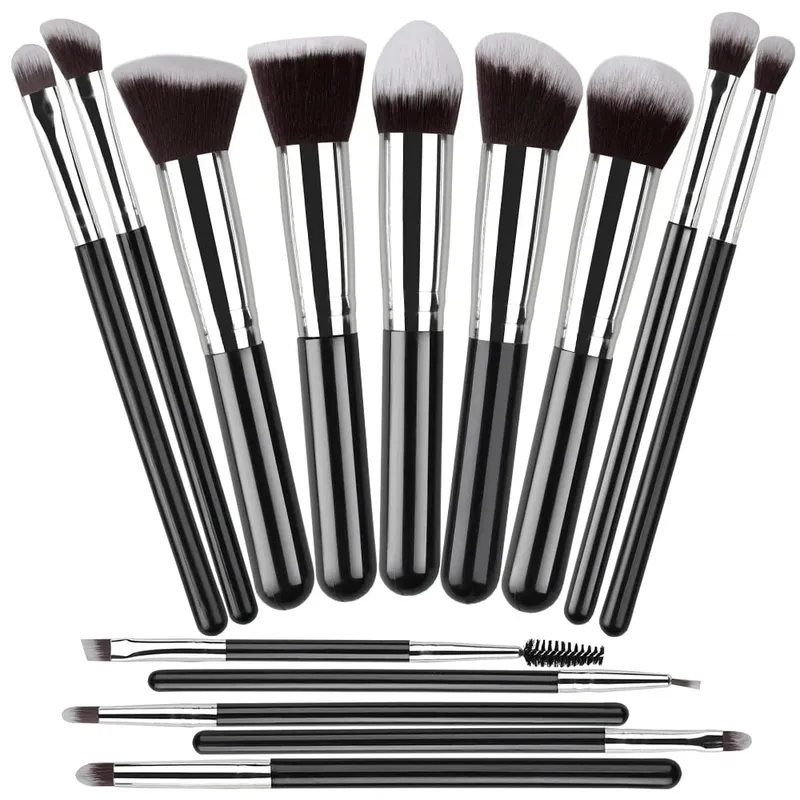 Professional 14PCS Makeup Brushes Set Soft Fluffy Foundation Eyeshadow Concealers Blending Blush Brush Kabuki Women Beauty Tools