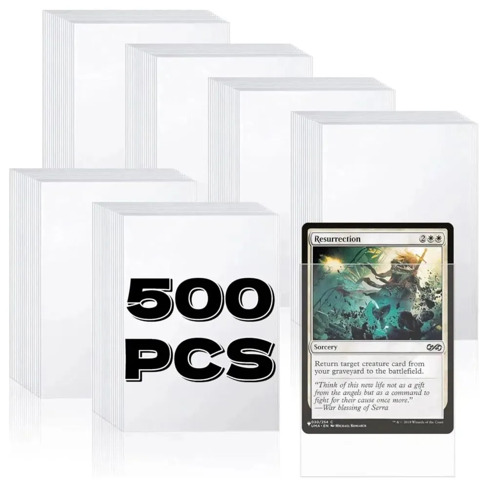 500 Counts Clear Penny Card Sleeves Plast Mjuka Trading Card Protectors för standard Pokemon MTG Baseball Sports Game Card — image 1